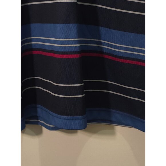 Ben Hogan Performance Polo Shirt Ventilated Striped Navy/Blue/Red L - Picture 5 of 8